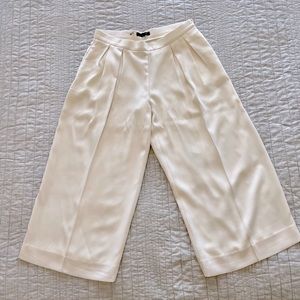 Banana Republic Wide Leg Crop Pants - Ivory Size 10